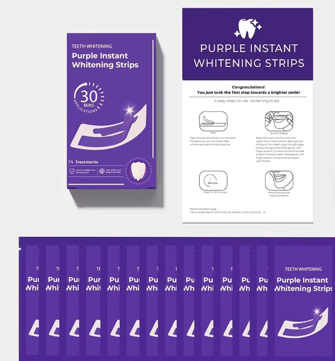Strips Blanchissantes Violettes — Bylume